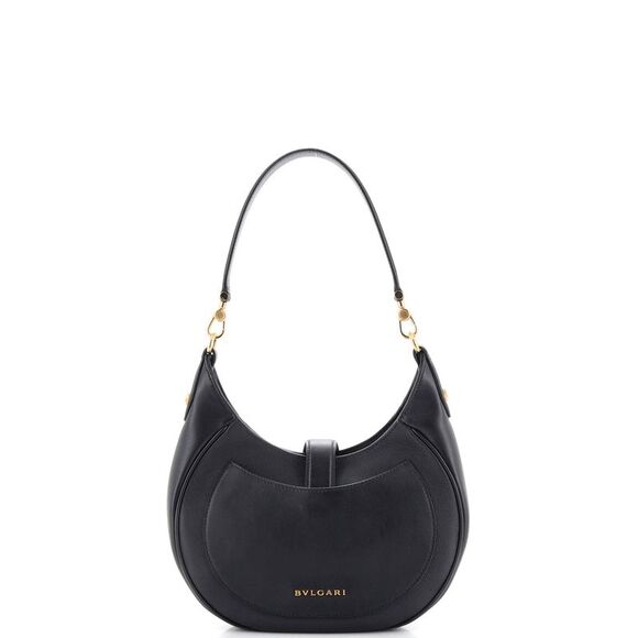 Bvlgari Serpenti Ellipse Crossbody Bag Leather Medium Black - Picture 3 of 6